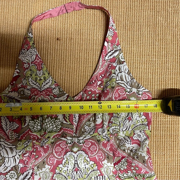 Ann Taylor Halter Dress Size 14 / 18” pit to pit and length 33” cotton, lined - Picture 7 of 13